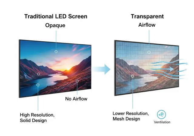 Transparent LED Mesh Screen