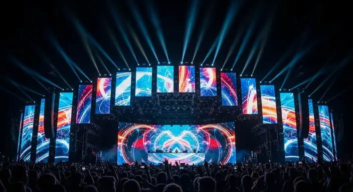 LED Mesh on Towers & Buildings