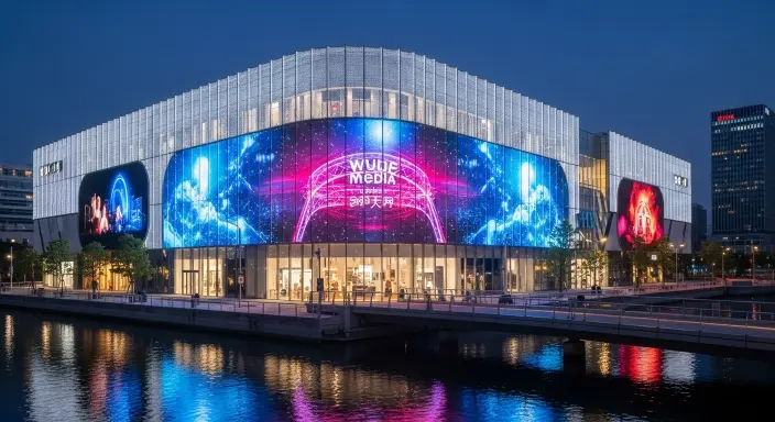 LED Mesh on Towers & Buildings