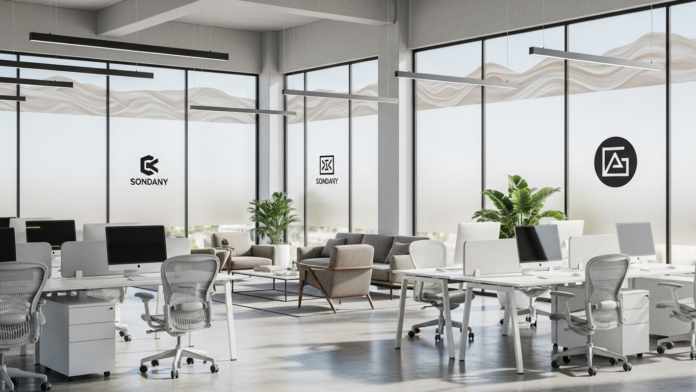 ستيكر زجاج رملي