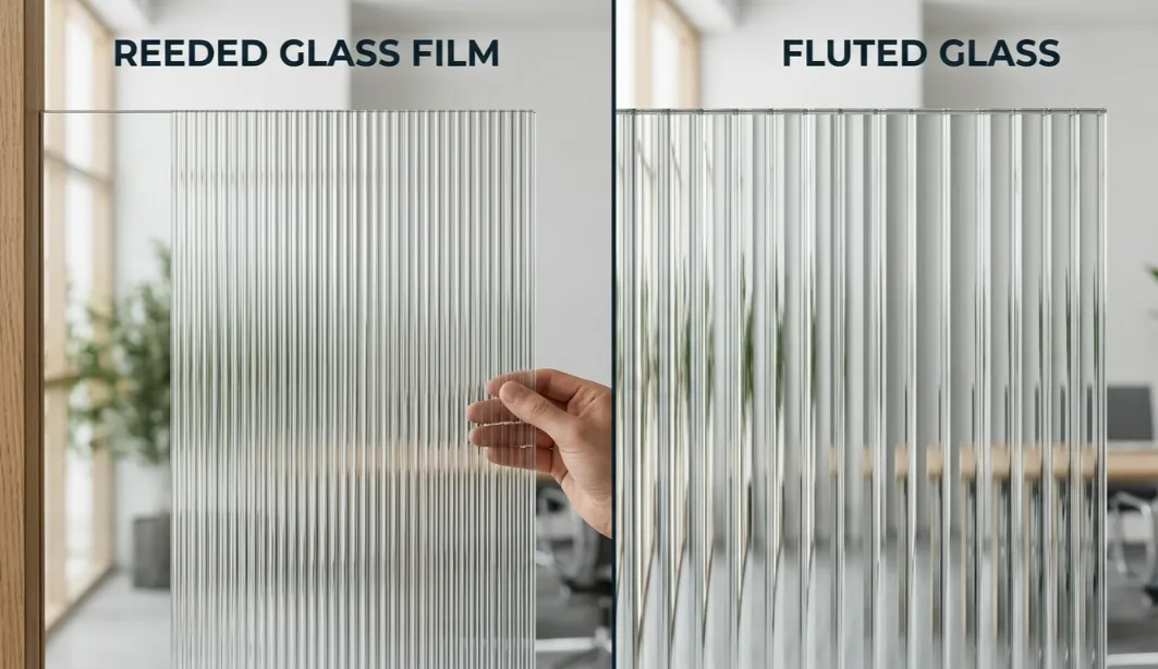 Reeded Glass Film vs Fluted Glass riyadh saudi arabia